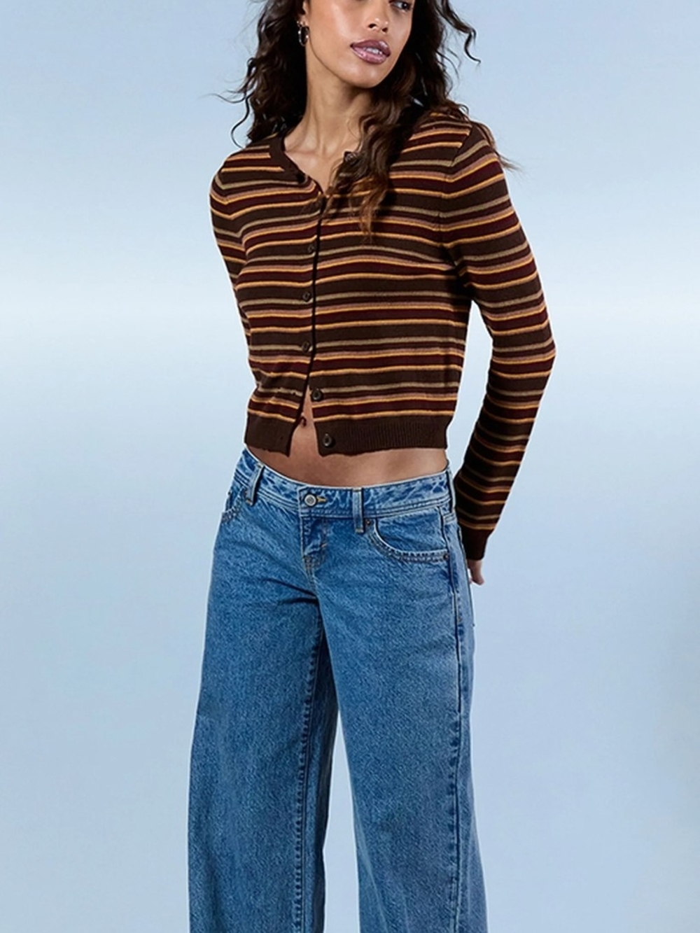 PacSun Women's Wide-Leg Jeans in Light Blue Denim - Picture 3 of 9